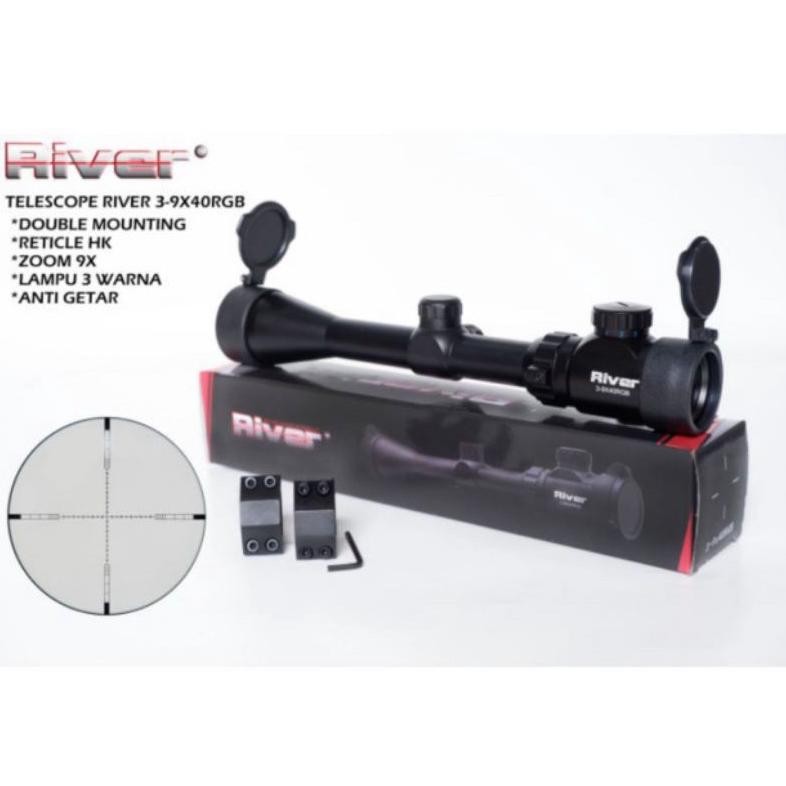 FEVERFEW Teleskop Telescope River 3-9x40 RGB Retikel HK