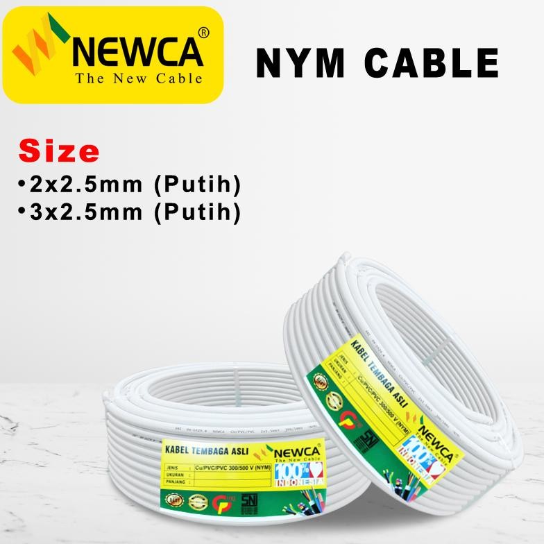 FEVERFEW Kabel Listrik NYM / Kabel Newca 2x2.5mm 3x2.5mm Kabel Tembaga Asli