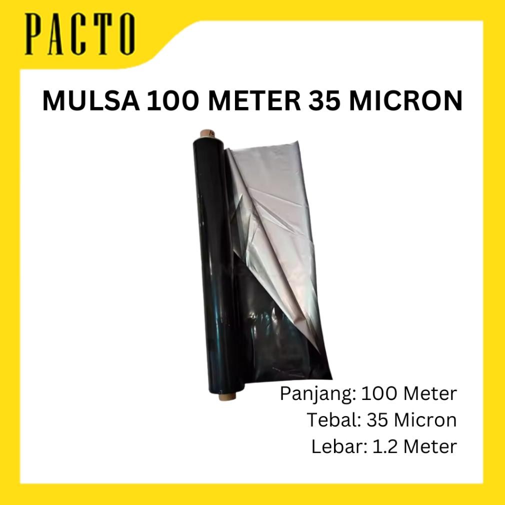 EDELWEIS- Plastik Mulsa Hitam Perak 4 Kg Mulsa Perkebunan Mulsa 100 Meter