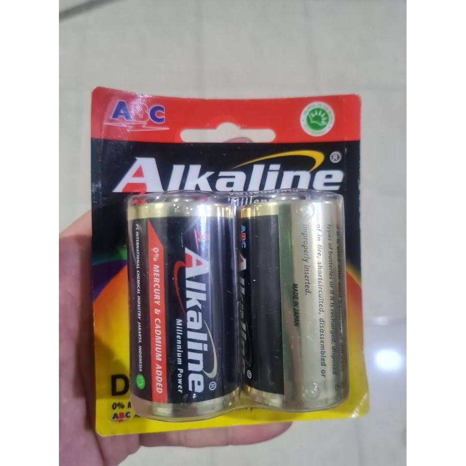 Baterai Abc Alkaline Tipe D / Baterai Besar (Isi 2 Baterai)