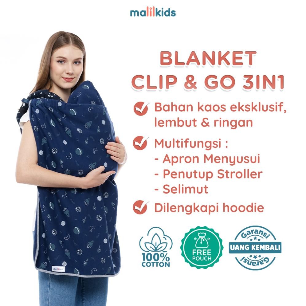 FEVERFEW Malilkids Selimut Bayi Blanket Clip & Go 3in1 Series 1
