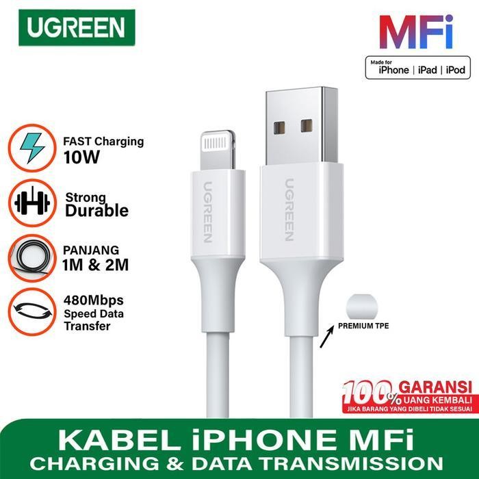 Ugreen Kabel Data iPhone Fast Charging Cable USB Lightning Mfi US155