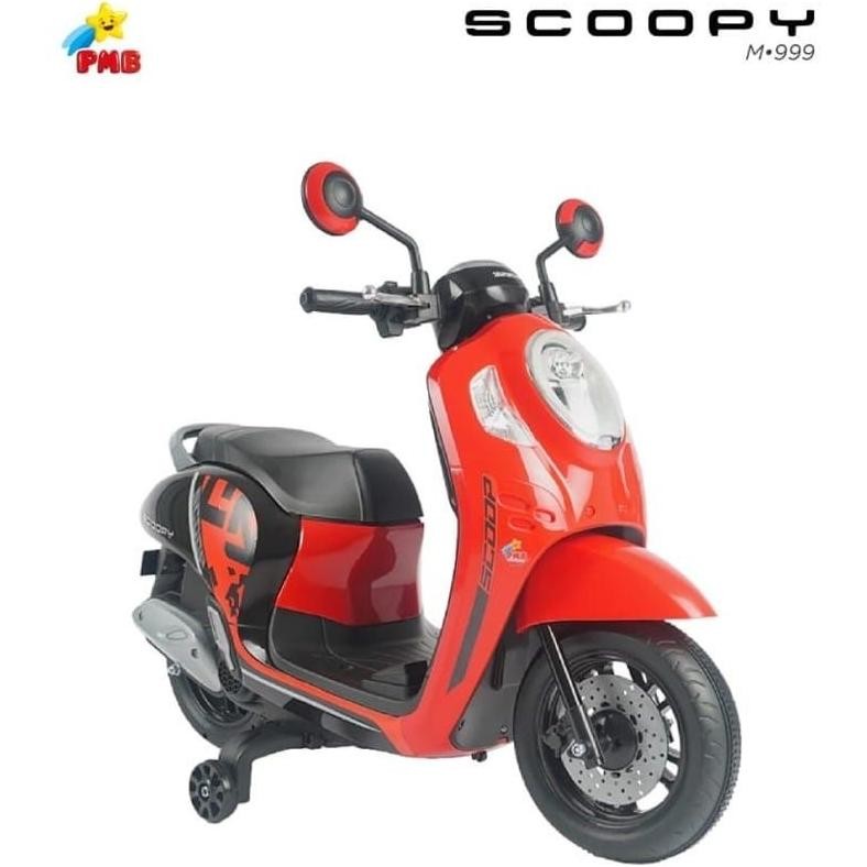 Motor aki anak scoopy PMB M999 skuter sepeda motor cas cesan