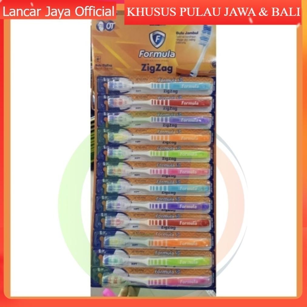 Termurah [Grosir] Sikat Gigi Formula | Sikat Gigi Formula Zig Zag 1 Lusin Isi 12 Termurah