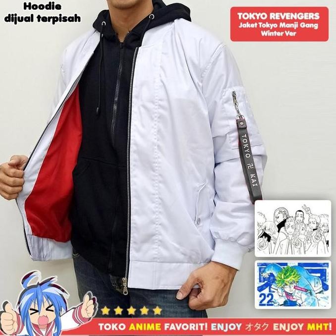 Jaket Bomber Anime Tokyo Revengers Tokyo Manji Kai Winter Mikey Draken