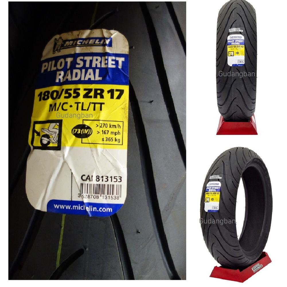 Baru PILOT STREET RADIAL 180 55 R 17 PRODUKSI 2025 THAILAND ORIGINAL MICHELIN BAN LUAR MOTOR TUBELES