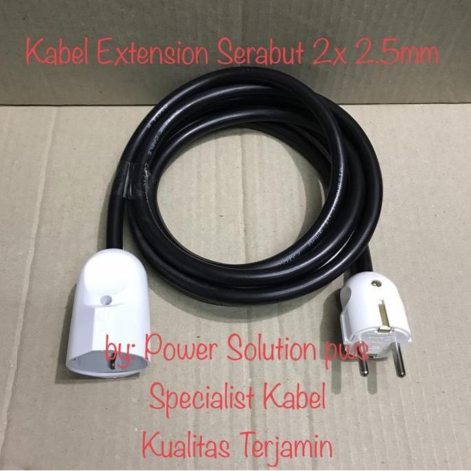Kabel listrik Tambahan ( Extension ) 25 Meter 2x2.5mm KE25-NYYHY 2x2.5 Murah