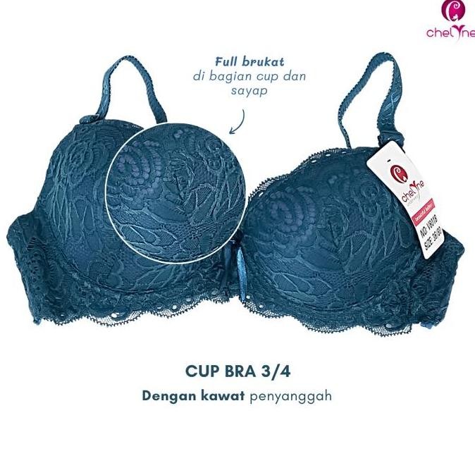 Promo Chelyne Bh ( Bra + Cd ) Tile Brukat V8018 Cup 3/4 - Premium Bra Set (Bisa Beli Stelan Atau Bh 
