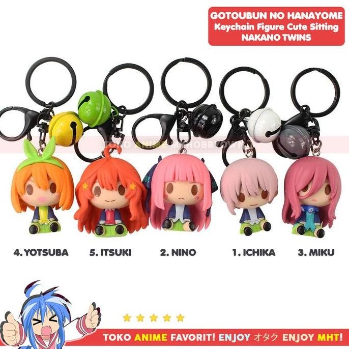 Gantungan Kunci Figure Anime Chibi Gotoubun Miku Nino Itsuki Nakano