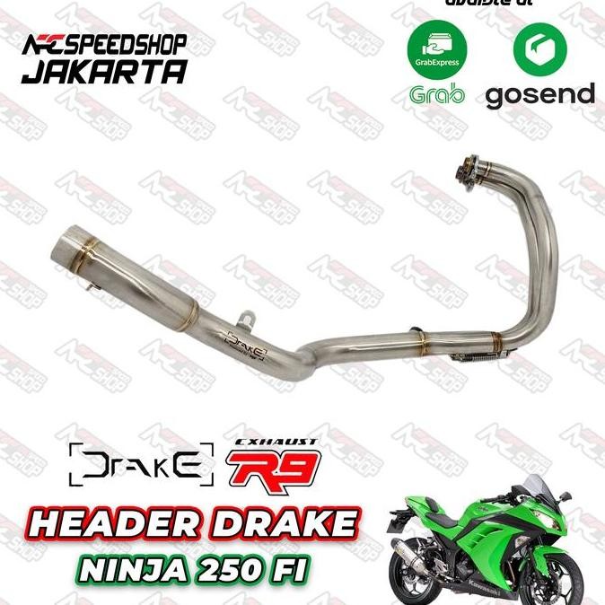 Promo Header Knalpot R9 Drake Kawasaki Ninja 250fi Old Leher Knalpot R9 COD