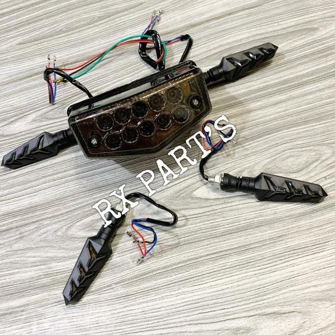 Promo SATU PAKET LAMPU REM LED / STOP LED MIKA SMOKE / RIBEN RX KING RX K RX KING + 2 SET SEIN LED P