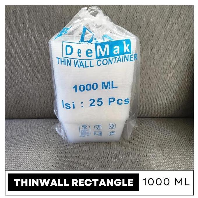 Kotak Makan Thinwall 1000 ml Persegi