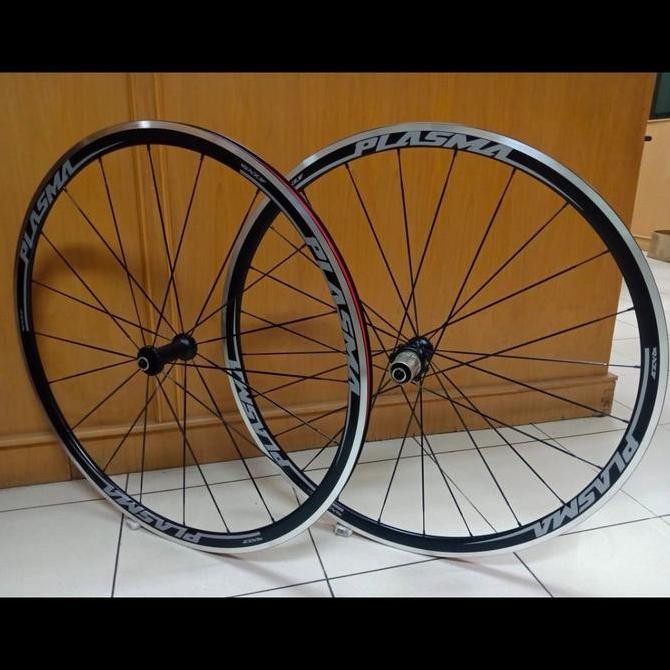 Wheelset 700C RAZE PLASMA Rim Brake Alloy Bering Loncher Quick Release QR Set Depan Belakang