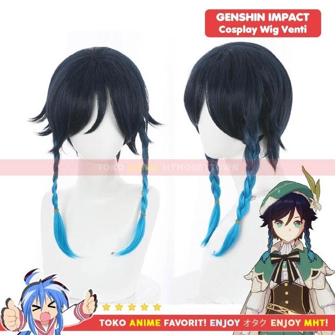 Wig Cosplay Anime Game Venti