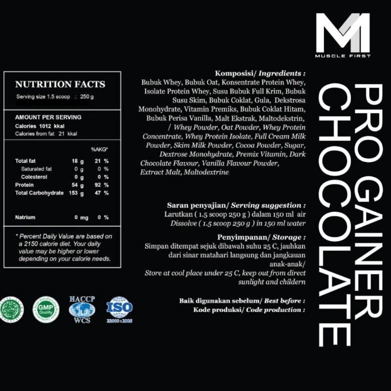 Musclefirst Gold Pro Gainer 6 Lbs Susu Gym Menaikkan Berat Badan Original