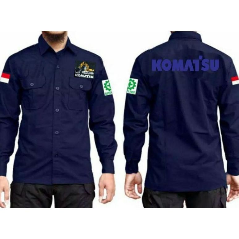 big size Kemeja Komatsu baju Komatsu seragam Komatsu baju kerja Komatsu Pdl Komatsu baju lapangan Ko