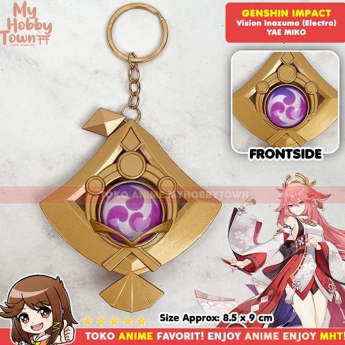 Gantungan Kunci Vision Genshin Impact Inazuma Electro Yae Miko