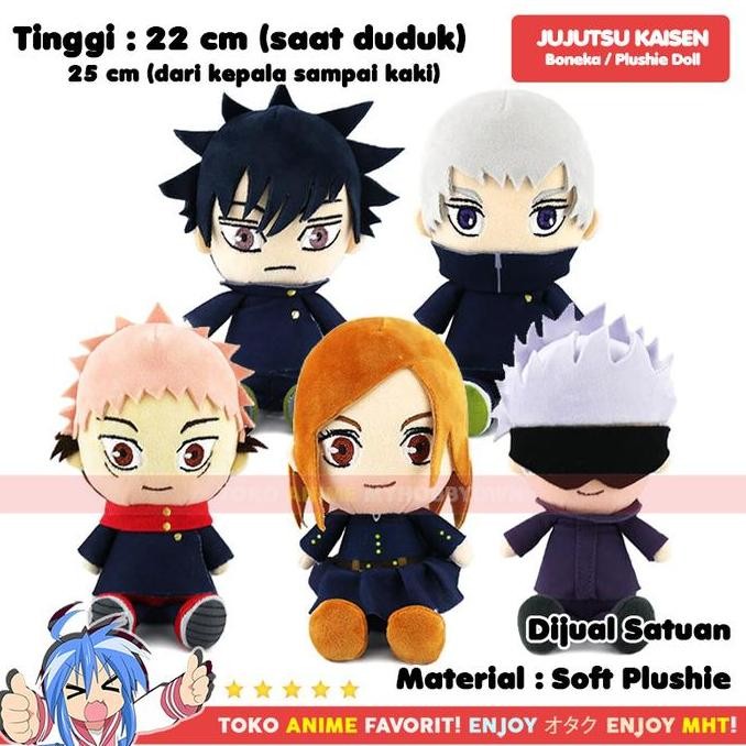Boneka Jujutsu Kaisen Plush Doll Gojo Fushiguro Itadori Nobara Inumaki