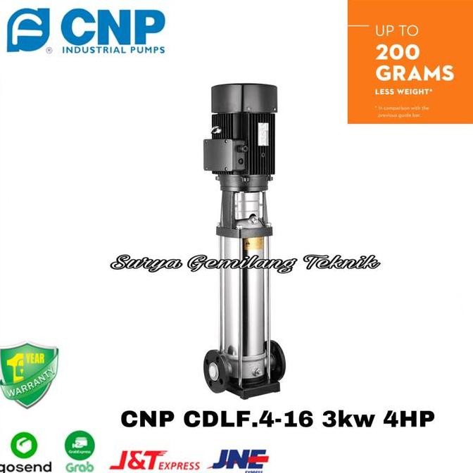 JHONCIE- Mesin Pompa Air CNP CDLF.4-16 3kw 4HP Multistage Booster Pump
