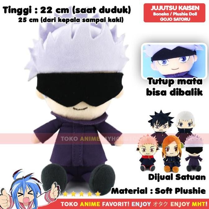 Boneka Jujutsu Kaisen Plush Doll Gojo Fushiguro Itadori Nobara Inumaki - Gojo Satoru