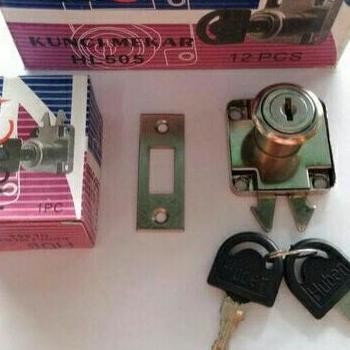 Promo Kunci Mekar Hl 505 Merk Huben / Kunci Pintu Sliding Geser Lemari Kayu Baju Pakaian Hl505 Huben
