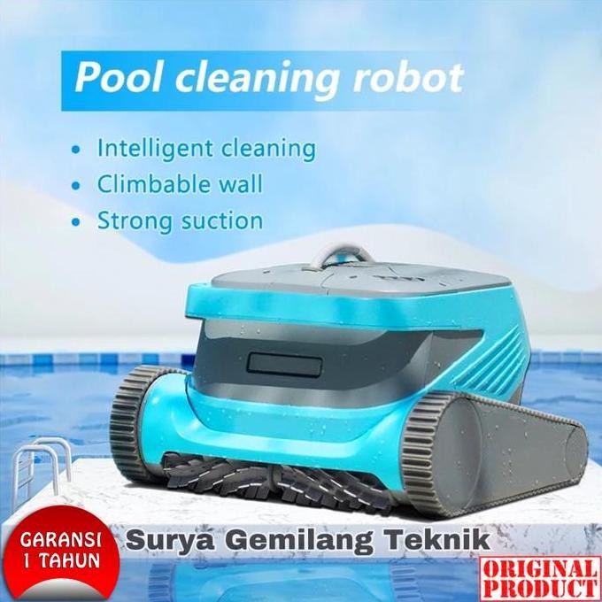 CROWHEX- Mesin Robotic Kolam Renang Pembersih Kolam Renang Robot Otomatis USA