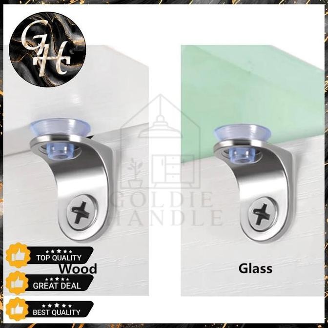 Promo Ambalan Cop Penyangga Kaca L Tebal Ambalan Kaca Siku Plat L Penyangga Rak Kayu Cod