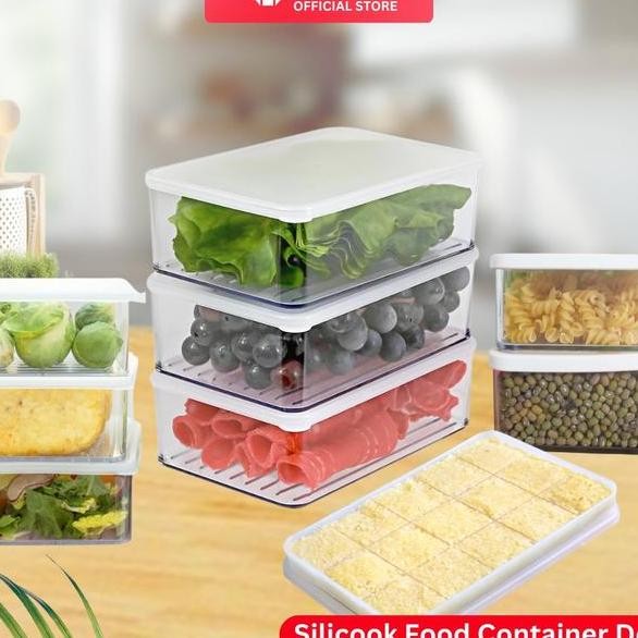 Silicook Food Container Deep Korean 1 Food Container Organizer Kotak Makanan Penyimpanan Kulkas Frid