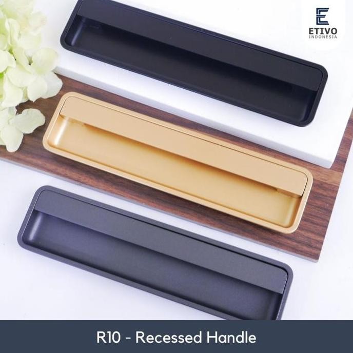 Promo Etivo R10 Recessed Handle Pair Black | Tarikan Laci Tanam Gagang Lemari Cod