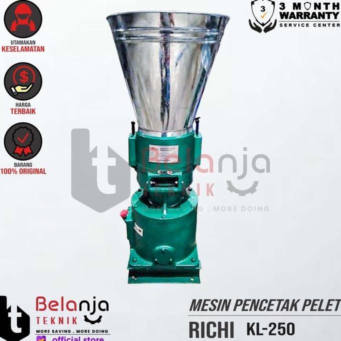 IKKAKU- Richi Mesin Pencetak Pellet KL-250 Mesin Cetak Pelet KL250 KL 250