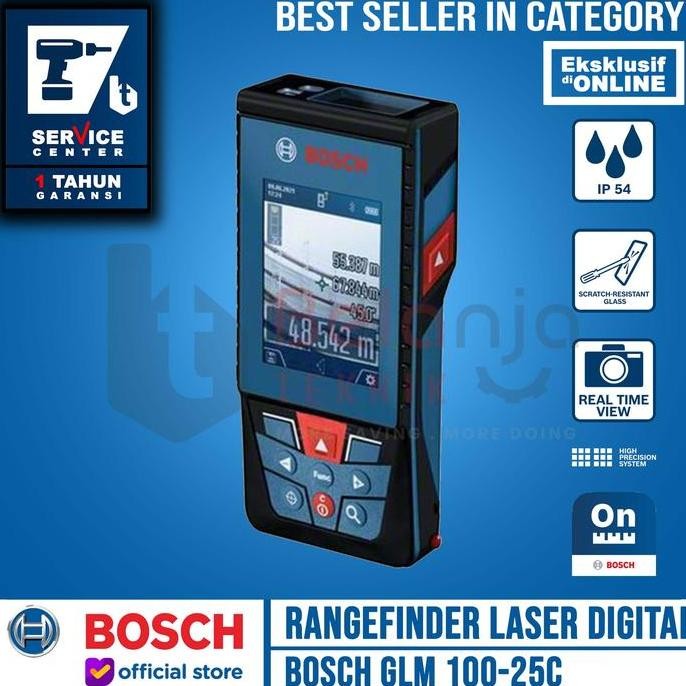 IKKAKU- Bosch Meteran Laser GLM 100-25 C Range Finder Digital 100M GLM100-25C