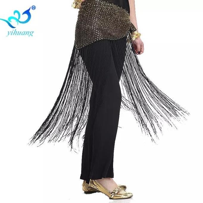 Promo Rok Rumbai Belly Dance Tassel Scarf Zumba Fringe Kain Karet  Panjang Wanita COD