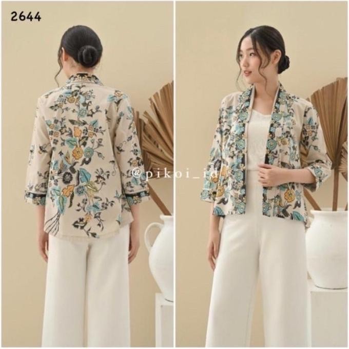 Promo Pikoi_id | Atasan Batik Wanita Modern Baju Batik Kantor Baju Kerja Batik Murah Model 3913 Baha