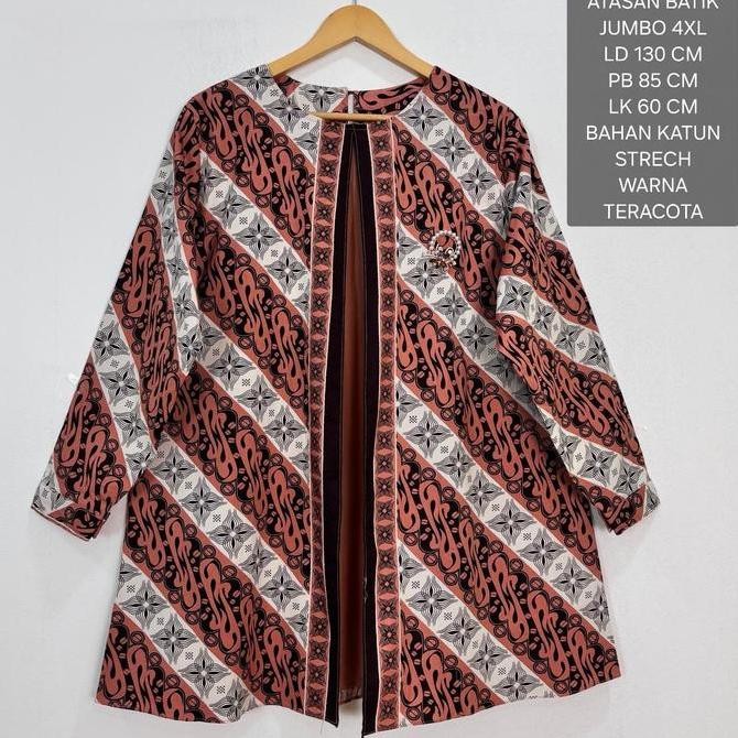 Promo Atasan Batik Jumbo Ld 130 Cm Model Outer Kekinian - Emily Blouse COD