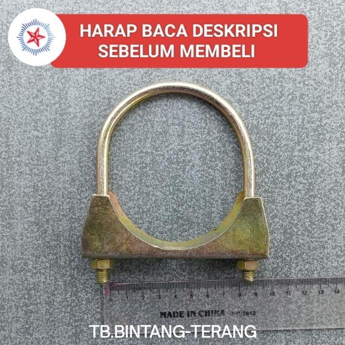 Klem Clamp Pipa Besi U Bolt 3" Inch