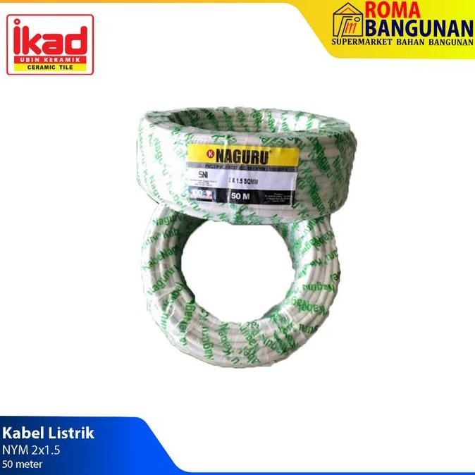 Naguru Kabel Listrik Listrik Roll NYM 2x1.5MM / 2x1.5 MM 50