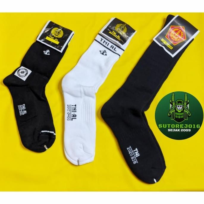 Kaos Kaki Hitam Putih Pdh Pdl Olahraga Asli Jatah Tni Kantor Sekolah