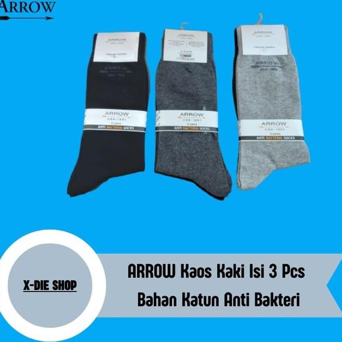 Kaos Kaki Arrow Isi 3 Pcs Anti Bakteri Bahan Katun Kaos Kaki Panjang