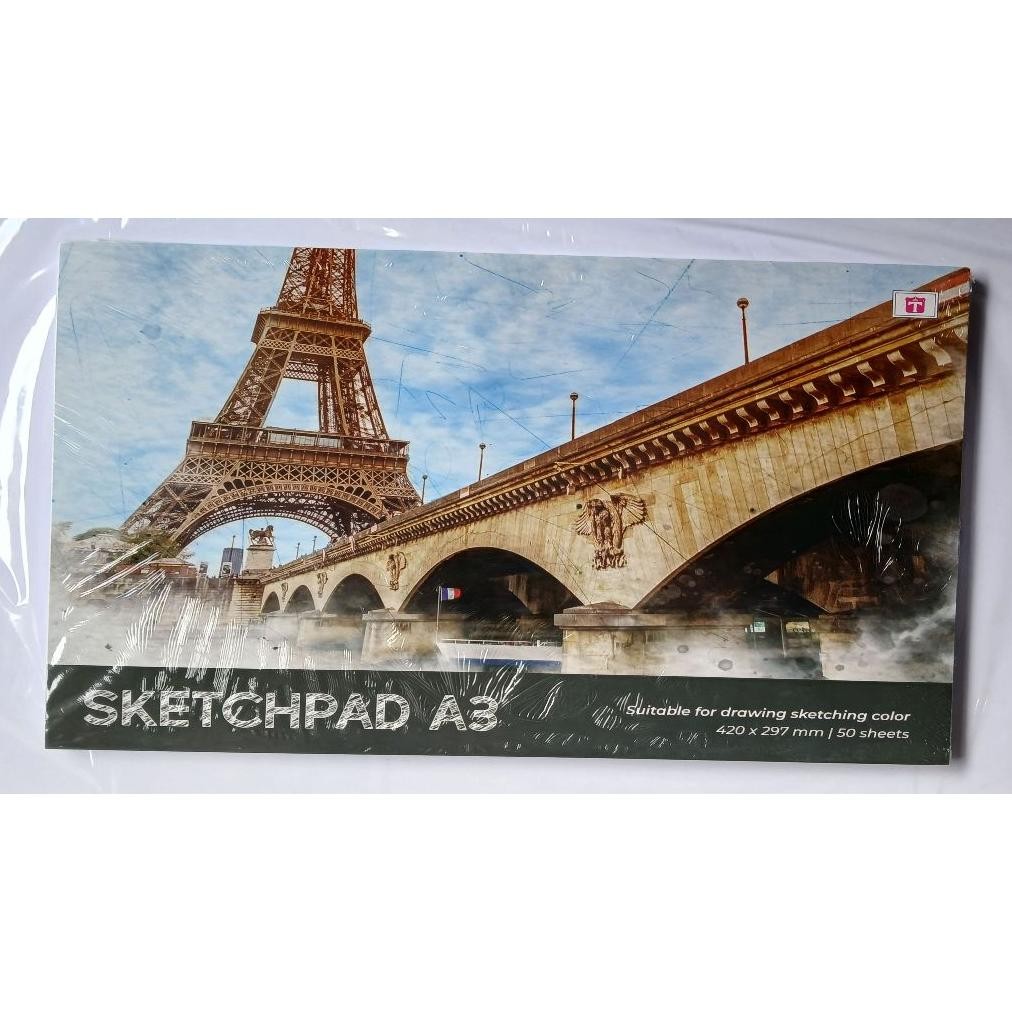 Kekinian Sketchbook A3 buku gambar tebal ukuran A3