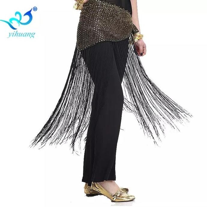 Rok Rumbai Belly Dance Tassel Scarf Zumba Fringe Kain Karet  Panjang Wanita