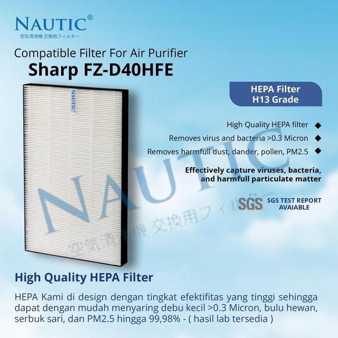 Sharp Replacement Filter Hepa & Deodorant Fz-D40Hfe / Kc-D40Y