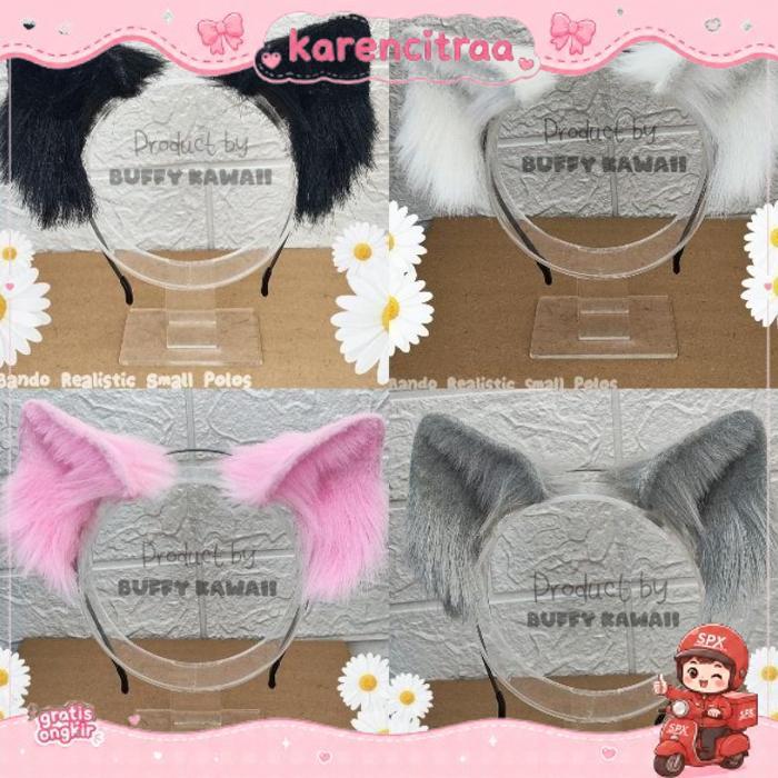Bando Realistic Small Polos Cosplay Anime Halloween Party Ear Cat Sexy Terlaris