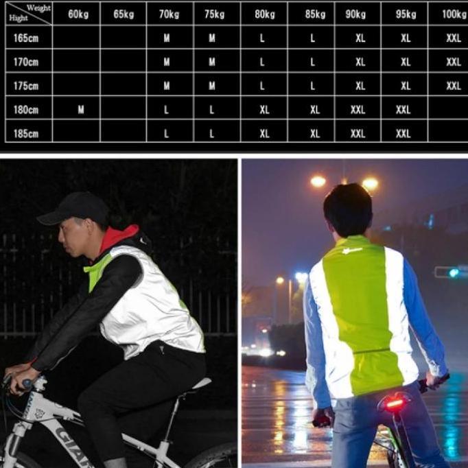 Wim- Rompi Sepeda Rockbros Vest Sepeda Vest Lari Reflective Breathable