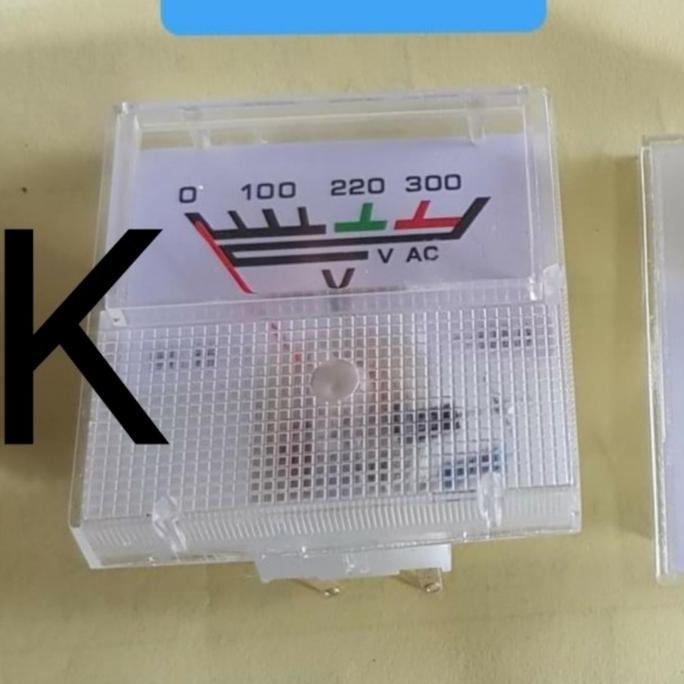 ( GLOSIR ) VOLT METER KECIL JARUM PENUNJUK TEGANGAN ARUS PLN V AC STAVOL STABILIZER 500W WATT  PANEL