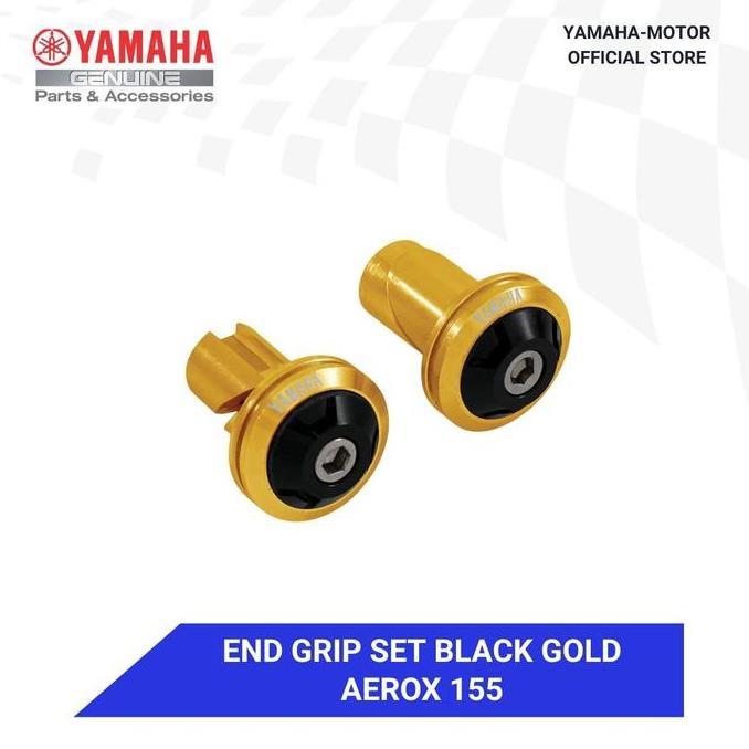 Yamaha Aerox 155 End Grip Set Black Gold