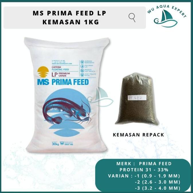 PRIMA FEED LP Premium Grade Pelet Pakan Ikan Lele Gurami, Nila, Mas MS