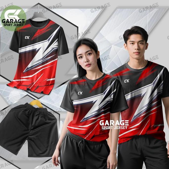 Sport- Garage Sport Jersey Printing Terbaru Baju Olahraga Futsal Volly Bahan Hyget Dryfit Adem Halus