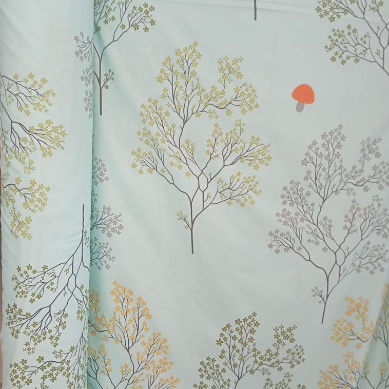Bahan Kain Sprei katun halus METERAN Motif BUNGA Meteran ( kain meteran )