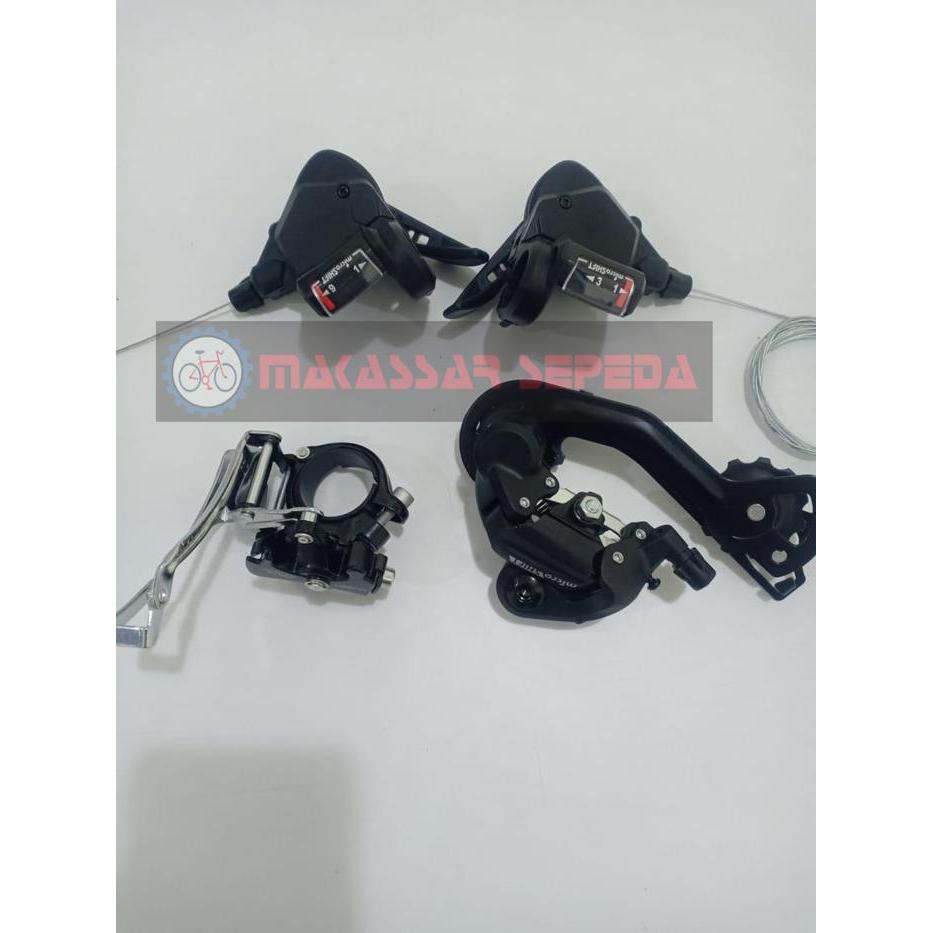 Mini Group Set Sepeda Microshift 3X9Sp (Fd, Rd, Shifter) Original Dan Terpercaya