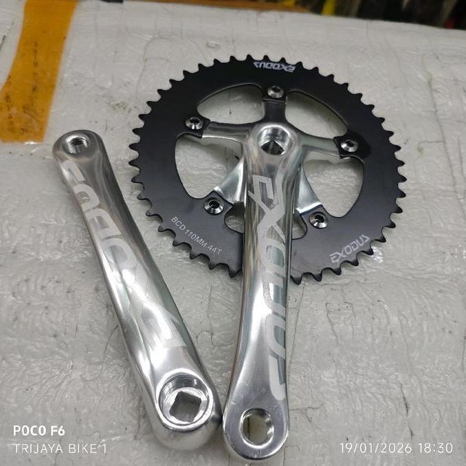 Crank Single Speed 44T Exodus Bcd 110 5 Baut Arm 170Mm Fixie Mtb Federal Lipat Bb Kotak Alloy Arm Si